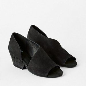 Eileen Fisher ~ Fig d’Orsay Black Leather Open Toe Shoes in size 9